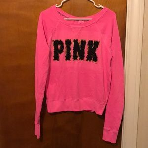 Pink crew neck sweater